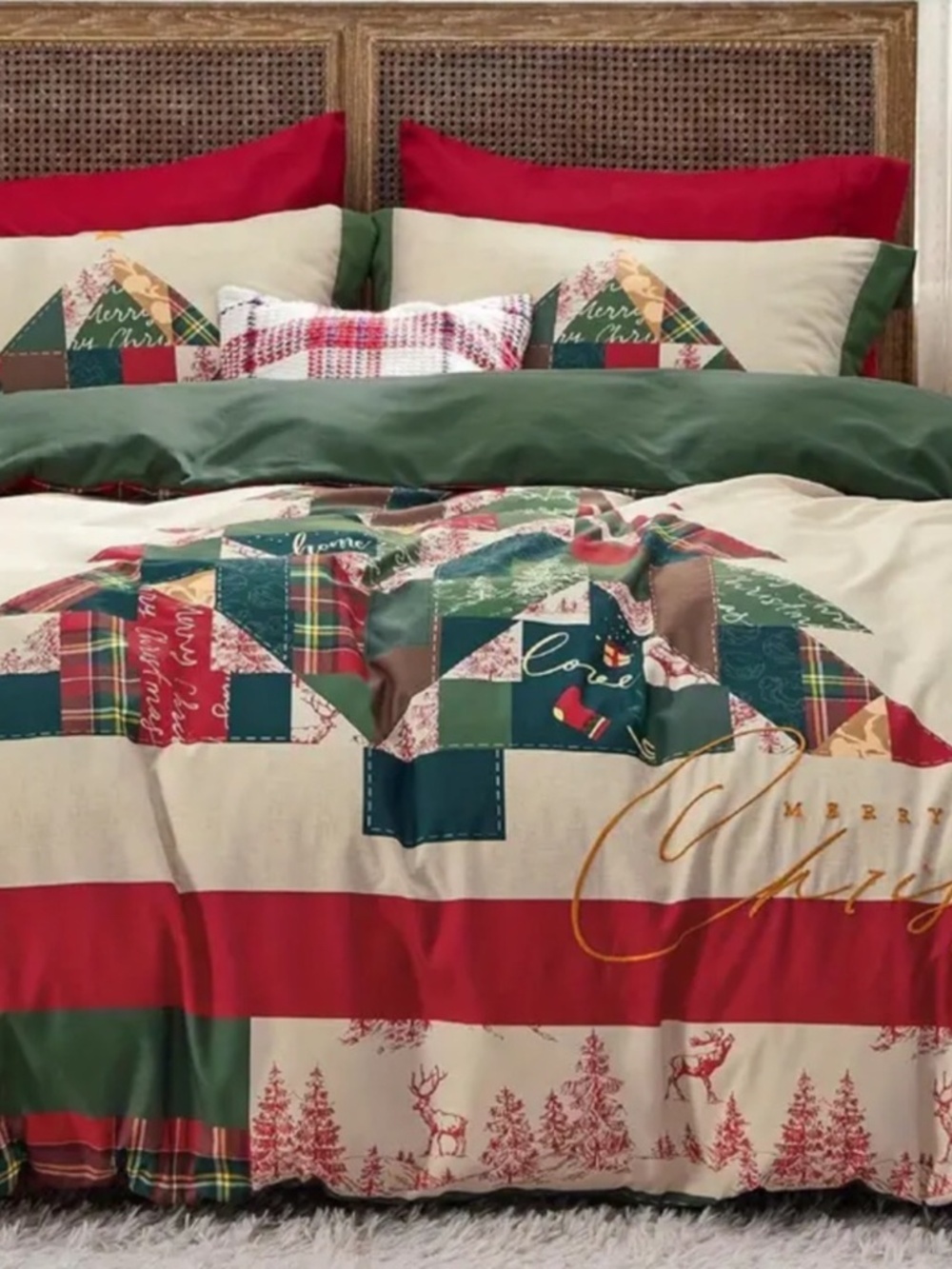 Bedsure Christmas Duvet Cover Bedding Set - Queen